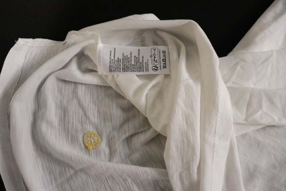 Pilcro The Quinn White Lemon Embroidered V-Neck Short Sleeve Top Size 1X